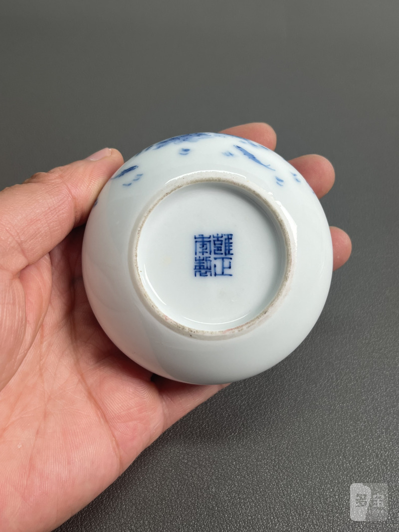 民国  王步风格青花花鸟印盒 - 图22